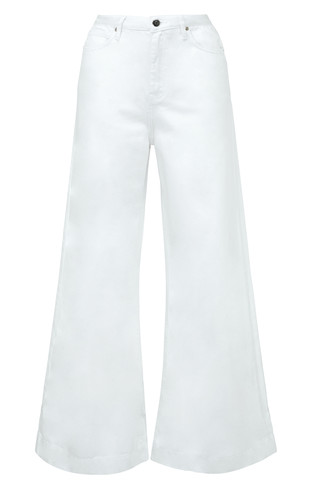 Witte jeans met wijde pijpen