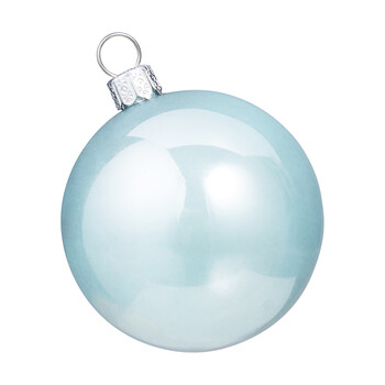 Lichtblauwe kerstbal