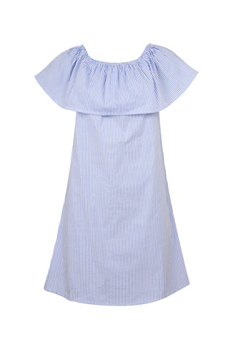 Blauw gestreepte jurk