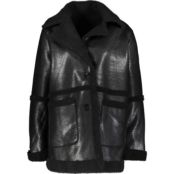 Zwarte sherpa jas