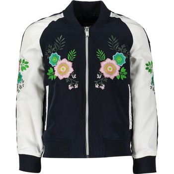 Blauw & witte jas met bloemen