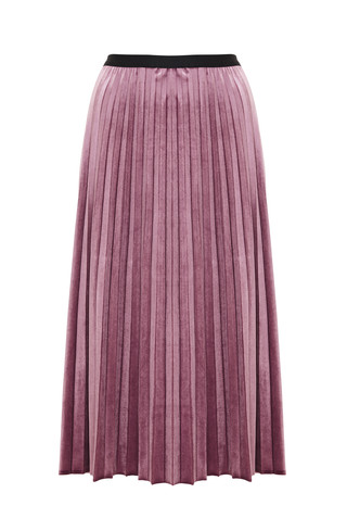 Geplooide paarse rok