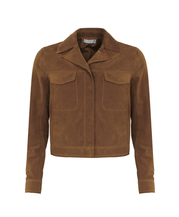 Donker bruine suede jas
