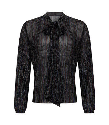 Zwart shirt met strik