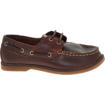 Bruine leren bootschoenen