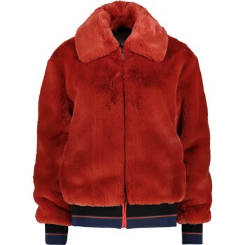 Oranje faux fur jas
