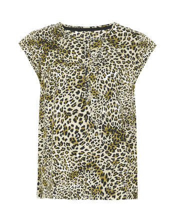 Top met luipaard print