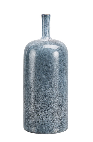 Blauwe keramische vaas