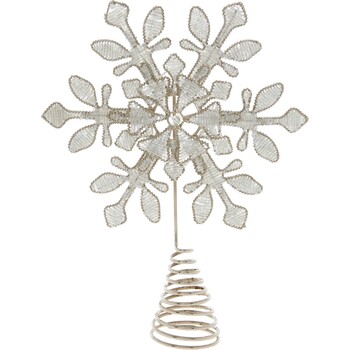 Zilverkleurige kerstboomtopper
