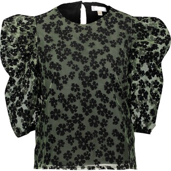 Groene blouse met bloemen