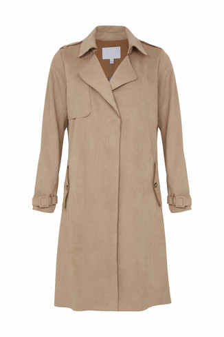 Beige trench coat