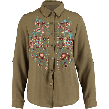 Groen shirt met bloemenprint