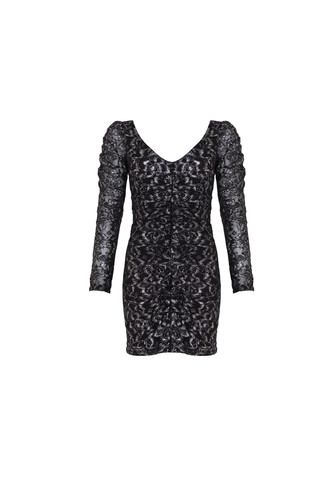 Zwart en zilveren jurk