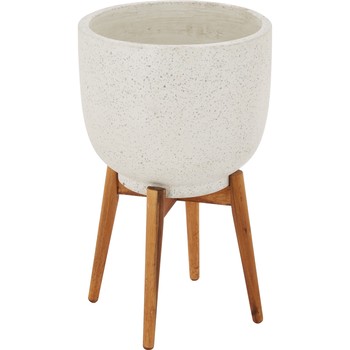 Witte keramische vaas