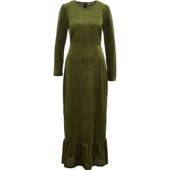 Groene velvet jurk