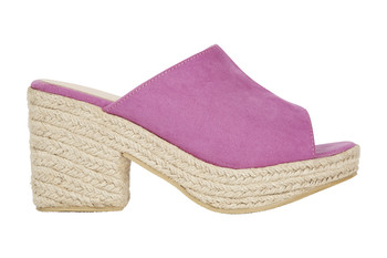 Roze suede hakken