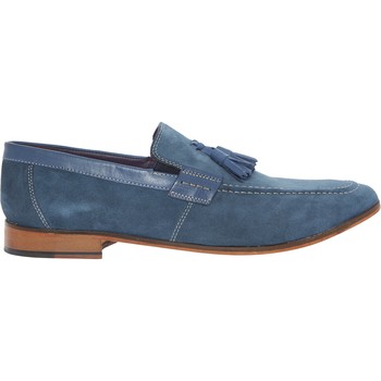 Turquoise suede loafers