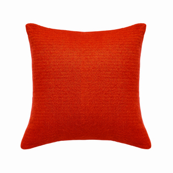 Oranje wollen kussen