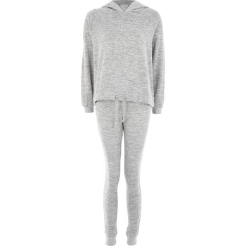 Grijze hoodie en joggingbroek set