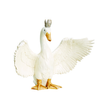 Witte zwaan met kroon