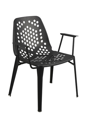 Zwarte metalen stoel