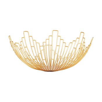 Gouden fruitschaal