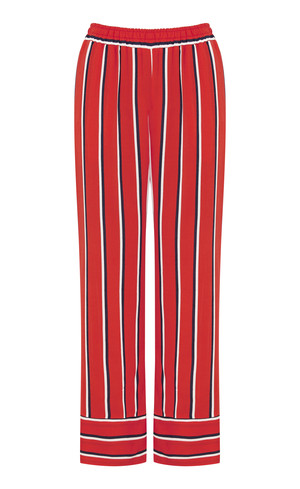 Gestreepte rode broek