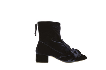 Blauwe fluwelen laarsjes