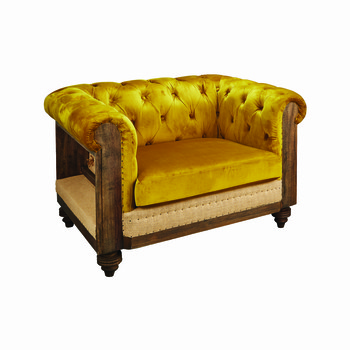 Gouden fluwelen stoel