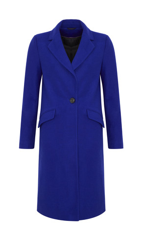 Blauwe lange jas