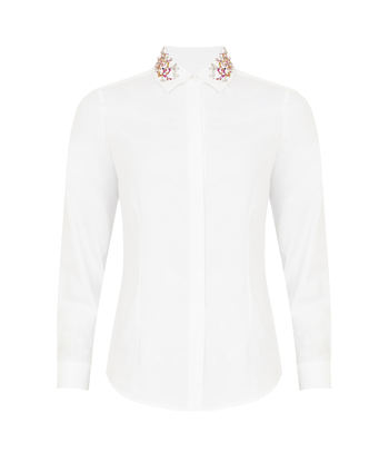 Witte kerst blouse