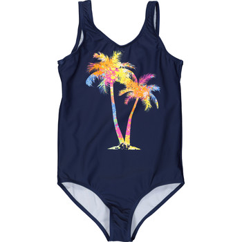 Donkerblauw badpak met palmboom