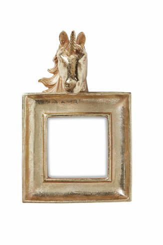 Gouden fotokader met paard