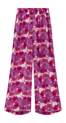 roze en paarse satijnen broek