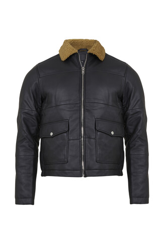 FI4644 TK MAXX BLACK LEATHER JACKET 468